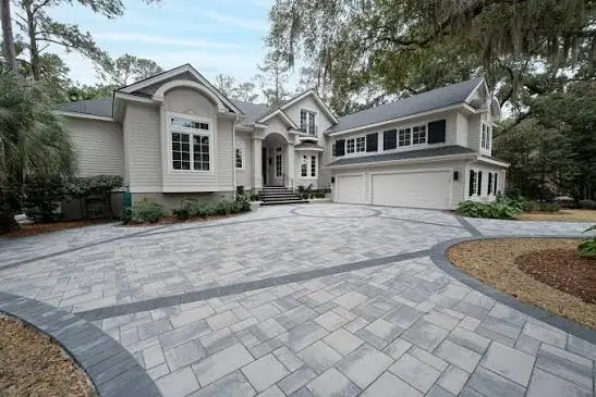 Luxury Brick Driveway Design Usa Featuring Herringbone Paver Patterns